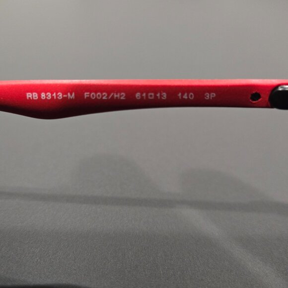 Ray Ban Scuderia Ferrari Silver Mirror Chromance Aviator Sunglasses RB8313M - Picture 15 of 16